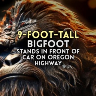 9-FOOT-TALL BIGFOOT Stands In Front Of Car On Oregon Highway
