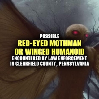 Possible RED-EYED MOTHMAN Encountered By Law Enforcement In Clearfield County, Pennsylvania