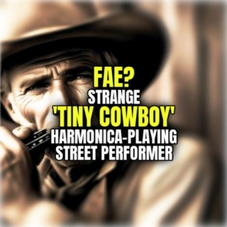 FAE? Strange 'TINY COWBOY' Harmonica-Playing Street Performer