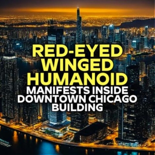 RED-EYED WINGED HUMANOID Manifests Inside Downtown Chicago Building