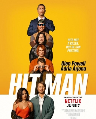 SEE GLEN POWELL PRETENDING TO BE A PAID ASSASSIN IN HIT MAN NETFLIX ACTION COMEDY MOVIE TRAILER