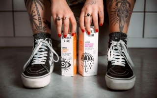 Robot Food Primes Tattoo Skincare Brand Stories & Ink For Traditional Retail Markets With New 'inklusive' Packaging
