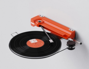The Future Of Vinyl With Foldable Wall Mounted Disco Volante Turntable