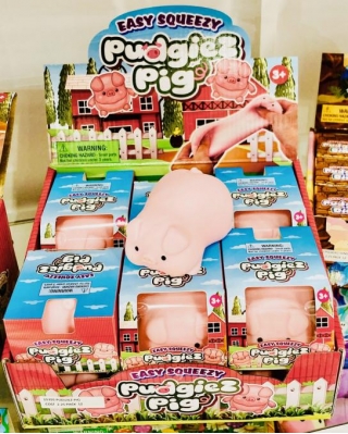 Pink Thing Of The Day: Easy Squeezy Pudgiez Pig