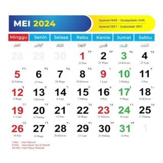 Kalender Mei 2024 Lengkap Dengan Tanggal Merah