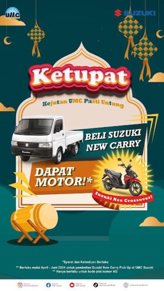Cuma Buat Warga Plat AG, Beli Suzuki New Carry Dapat Bonus Motor
