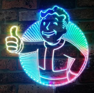 Light Up Your Lair With The Fallout Vault Boy 3D Light Wall Sign!
