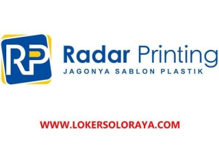 Loker Operator Mesin Sablon Plastik Di Radar Printing Karanganyar