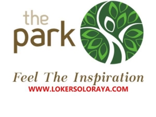 Loker The Park Mall Solo Baru Purchasing Staff, Marketing Officer