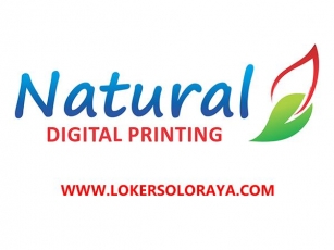 Loker Natural Digital Printing Solo, Operator Mesin Digital Printing, Administrasi, Dll