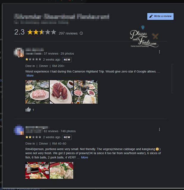 Worst Reviewed Restaurant in Cameron Highlands