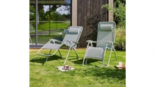 Set Of 2 Helsinki Loungers With Pillow £60 With Free Delivery @ Dunelm