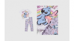 Disney Girls Lilac Stitch T-Shirt & Leggings Set From £10 @ Matalan