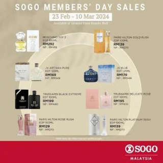 23 Feb-10 Mar 2024: SOGO – Members Day Sale