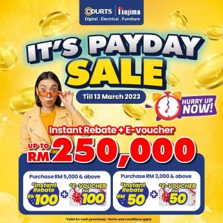 Now Till 13 Mar 2024: COURTS – Payday Sale