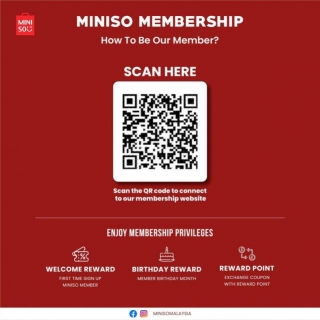 22 Feb 2024 Onward: Miniso Membership Promo