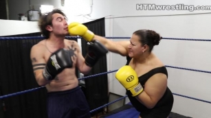 Lady O Destroys Christian – Femdom Mixed Boxing Beatdown