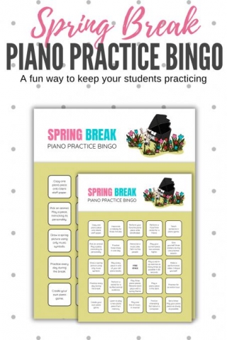 Spring Break Piano Bingo To Keep Kids Practicing