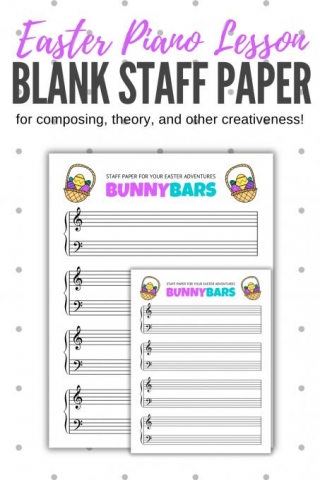 Bunny Bars: Print Our Easter-Themed Staff Paper