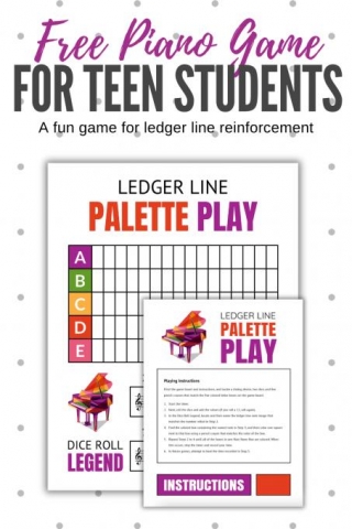 A Color-It Ledger Line Game For Teen Piano Students