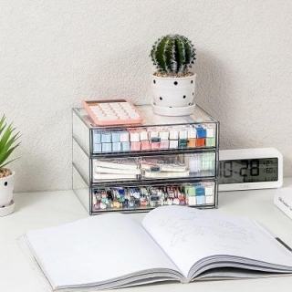 Clear Stackable Storage Drawers 3-tier 50% Off With Discount Code!
