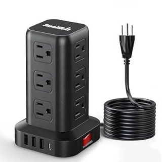 Surge Protector Power Strip Tower 50% Off With Discount Code!