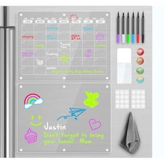 Acrylic Magnetic Calendar For Refrigerator, 2 Pack 50% Off With Coupon Code!