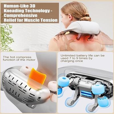 Neck and Back Massager with Heat 40% Off with Promo Code!