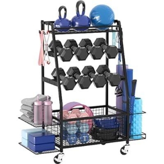 Home Gym Equipment Storage Rack 50% Off With Discount Code!