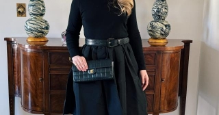 Carolina Herrera Inspired Black Skirt Outfit