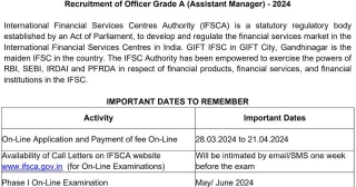 IFSCA Recruitment 2024 Apply Online (10 Officer Grade A Posts)