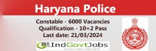 Haryana Police Recruitment 2024 Apply Online For 6000 Constable Vacancies
