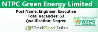 NTPC Green Energy Limited Recruitment 2024 Apply Online (63 Engineer, Executive Posts)
