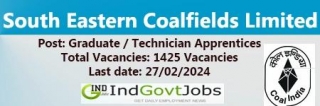 SECL Recruitment 2024: Apply Online For 1425 Apprentice Vacancies - Notice And Eligibility