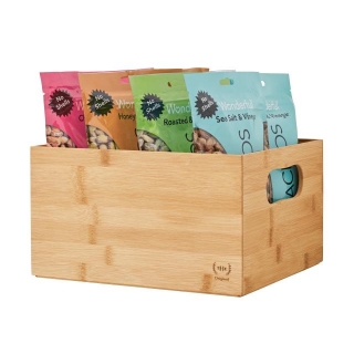 2-Pack The Home Edit Small Bamboo Organizing & Storage Bin Only $6.02