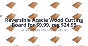 Reversible Acacia Wood Cutting Board For $9.99, Reg $24.99