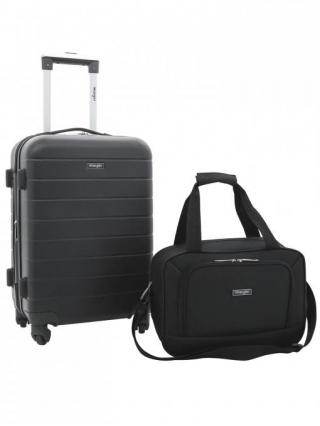 2-Piece Wrangler Smart Luggage Set W/Cup Holder, USB Port & Phone Holder Only $53.99