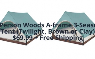 6-Person Woods A-frame 3-Season Tent (Twilight, Brown or Clay) $69.99 + Free Shipping