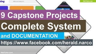 9 Capstone Projects With System And Documentation