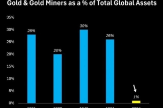 Gold Miners Percentage Of Global Assets