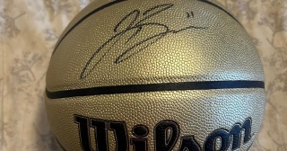 I Won A Basketball Autographed By Jalen Brunson Of The New York Knicks