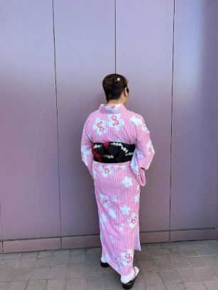 Red Kimono At Asakusa