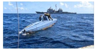 U.S. Navy Cruiser Seizes 2370 Kilos Of Cocaine From A Semi-Submersible Boat In The Atlantic