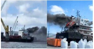 Watch: Fire Erupts In Cargo Ship’s Engine Room At The Israeli Port Of Haifa