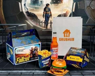 Dystopian TV Series Meals - Grubhub's Nuka-Blast Burger Meal Celebrates The New 'Fallout' Series (TrendHunter.com)