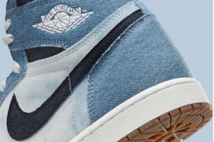 Denim-Detailed Lifestyle Sneakers - The Bleached Denim Air Jordan 1 Shoes Are Meant To Fade (TrendHunter.com)