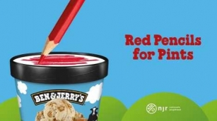 Voting-Encouraging Ice Cream Promotions - Ben & Jerry's Ran The Red Pencils For Pints Initative (TrendHunter.com)