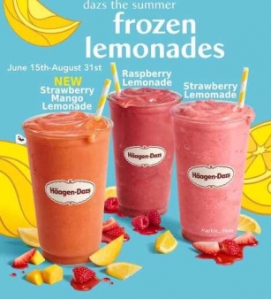 Strawberry Mango Frozen Lemonades - Häagen-Dazs Shops Has A New Strawberry Mango Frozen Lemonade (TrendHunter.com)