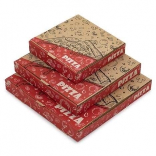High-Quality Pizza Packaging - These Kite Packaging Printed Pizza Boxes Come In Packs Of 100 (TrendHunter.com)