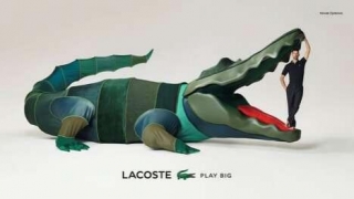 Collossal Crocodile Campaigns - The Lacoste 'Play Big' Campaign Features Artists And Athletes (TrendHunter.com)